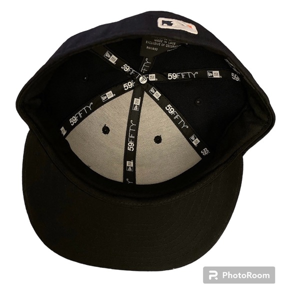 Houston Astros Official MLB Game Worn New Era Baseball Cap Navy Blue Size 6 7/8 - Picture 6 of 7